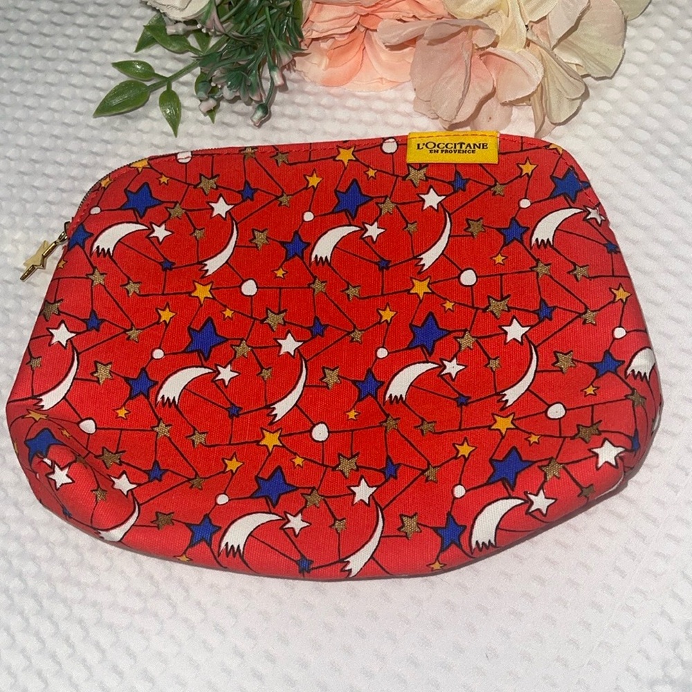 L’Occitane En Provence Cosmetic Bag Castelbajac Paris 8 x 7 x 2 Stars Moon. - Picture 1 of 5